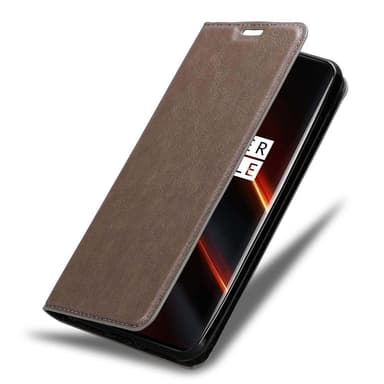 OnePlus 7T PRO Suojakuori Lompakkokotelo (Ruskea)