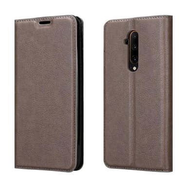 OnePlus 7T PRO Suojakuori Lompakkokotelo (Ruskea)