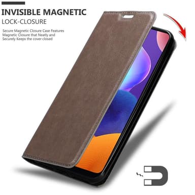 Samsung Galaxy A31 Suojakuori Lompakkokotelo (Ruskea)