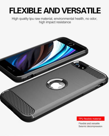 Suojakuori iPhone SE 2020 Kotelo (Musta)