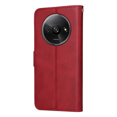 SKALO Xiaomi Redmi A3 PU-nahkainen Lompakkokotelo - Punainen