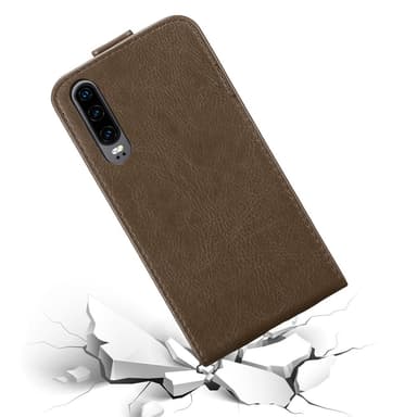 Huawei P30 Suojakuori Lompakkokotelo (Ruskea)