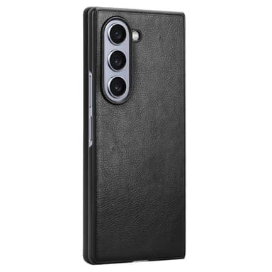SKALO Samsung Z Fold6 PU-nahkainen Suojakuori - Musta