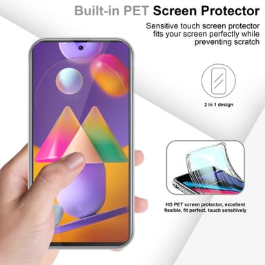 Samsung Galaxy M31s Suojakuori Kotelo (Läpinäkyvä)