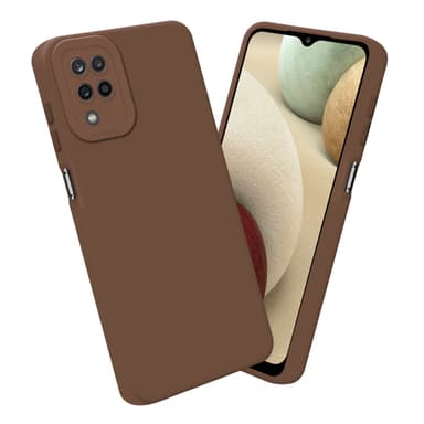 Samsung Galaxy A12 / M12 Suojakuori Kotelo (Ruskea)