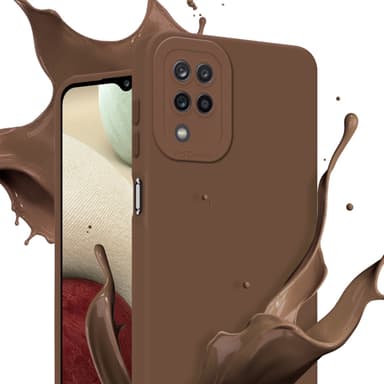Samsung Galaxy A12 / M12 Suojakuori Kotelo (Ruskea)