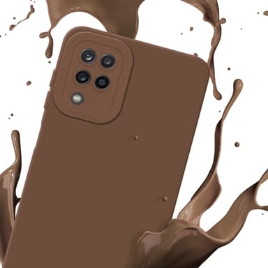 Samsung Galaxy A12 / M12 Suojakuori Kotelo (Ruskea)