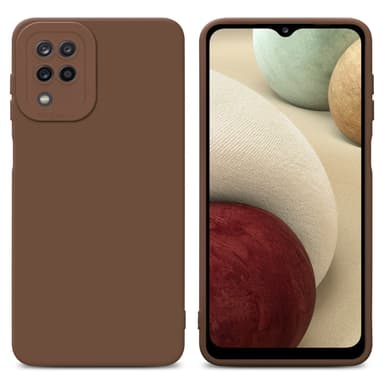 Samsung Galaxy A12 / M12 Suojakuori Kotelo (Ruskea)