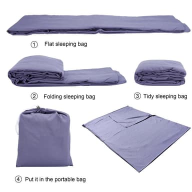 Makuupussi Travel 115x 210 cm Untuvapussi (violetti)