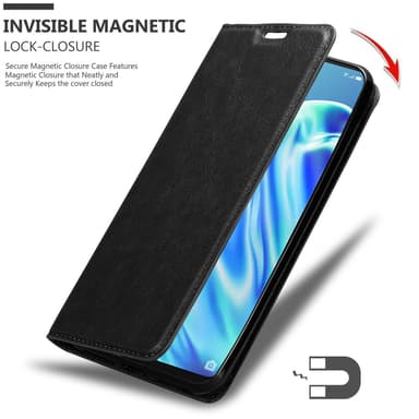 Oppo A91 Suojakuori Lompakkokotelo (Musta)