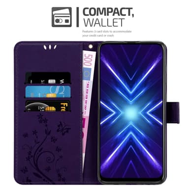 Honor 9X Suojakuori Lompakkokotelo (Violetti)