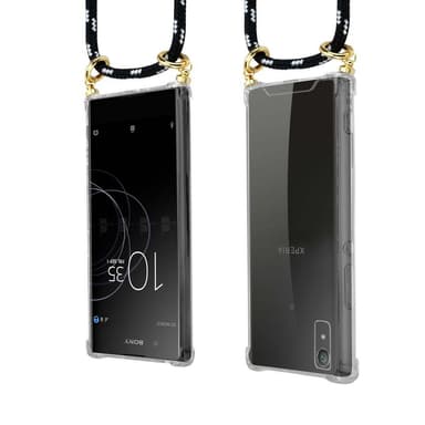 Sony Xperia XA1 Suojakuori Kotelo Ketju (Musta)