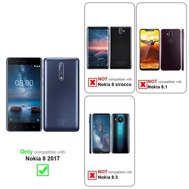 Suojakuori Nokia 8 2017 Kotelo (Musta)