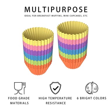 24x Muffinsimuotti silikoni Cupcake muotit