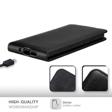 Nokia 7 PLUS Suojakuori Lompakkokotelo (Musta)