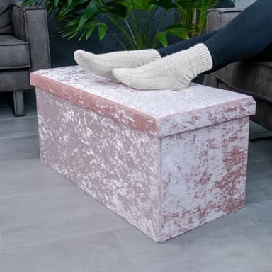 Taitettava Jakkara Penkki 49x30x30cm (vaaleanpunainen)