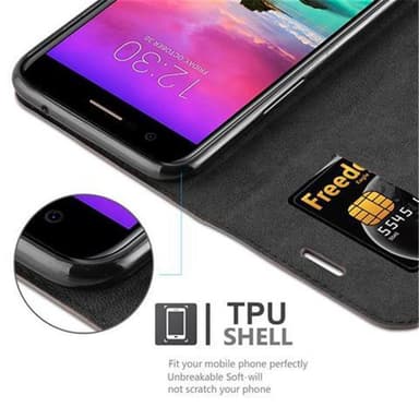LG K10 2017 Suojakuori Lompakkokotelo (Ruskea)
