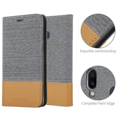 Samsung Galaxy M20 Suojakuori Lompakkokotelo (harmaa)