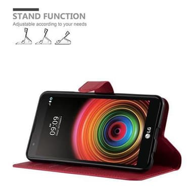 LG X POWER Suojakuori Lompakkokotelo (Punainen)