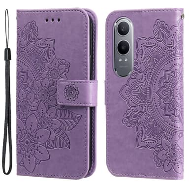 SKALO OnePlus Nord CE4 Lite 5G Mandala lompakkokotelo - Violetti