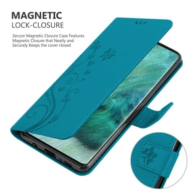 Oppo FIND X2 Suojakuori Lompakkokotelo (Sininen)