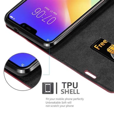 Vivo Y81i Suojakuori Lompakkokotelo (Punainen)