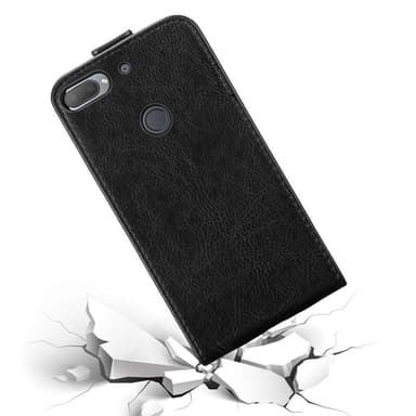 HTC Desire 12 PLUS Suojakuori Lompakkokotelo (Musta)