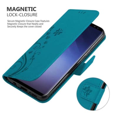 Samsung Galaxy S9 Suojakuori Lompakkokotelo (Sininen)