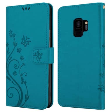 Samsung Galaxy S9 Suojakuori Lompakkokotelo (Sininen)