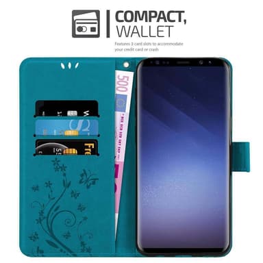 Samsung Galaxy S9 Suojakuori Lompakkokotelo (Sininen)
