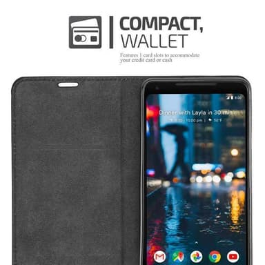 Google PIXEL 2 XL Suojakuori Lompakkokotelo (Punainen)