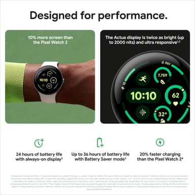 Google Pixel Watch 3 älykello 41 mm LTE (Obsidian)