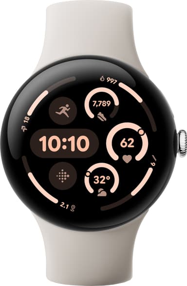 Google Pixel Watch 3 älykello 45 mm Wi-Fi (Porcelain)