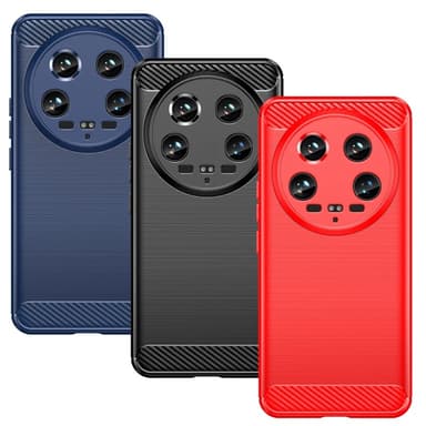 SKALO Xiaomi 14 Ultra 5G Armor Carbon Iskunkestävä TPU suojakuori - Sininen
