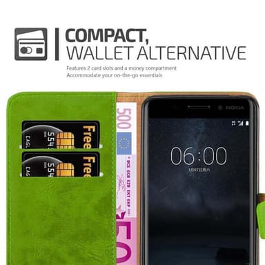 Nokia 6 2017 Suojakuori Lompakkokotelo Case