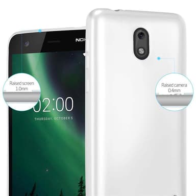 Nokia 2 2017 Suojakuori Kotelo (Hopea)