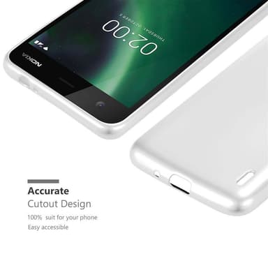 Nokia 2 2017 Suojakuori Kotelo (Hopea)