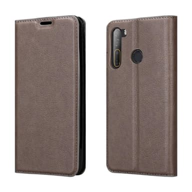 HTC Desire 20 PRO Suojakuori Lompakkokotelo (Ruskea)