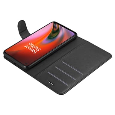 OnePlus Nord 2 5G Suojakuori Lompakkokotelo (Musta)