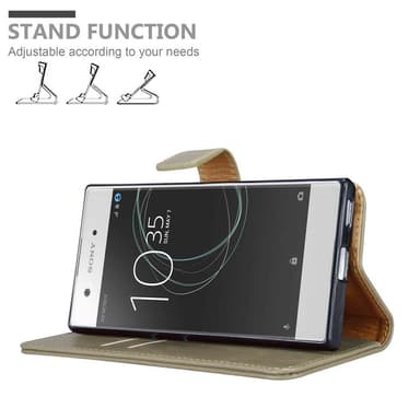 Sony Xperia XA1 Suojakuori Lompakkokotelo (Ruskea)