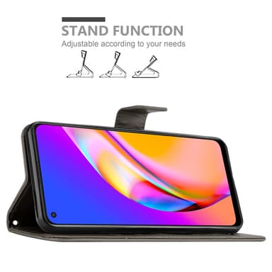 Oppo A94 5G Suojakuori Lompakkokotelo (harmaa)