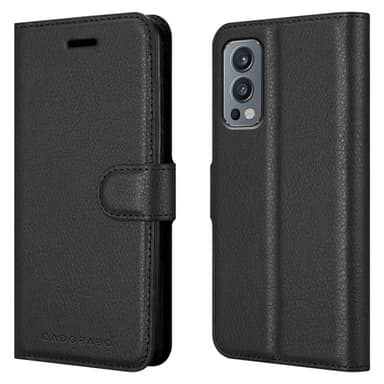 OnePlus Nord 2 5G Suojakuori Lompakkokotelo (Musta)