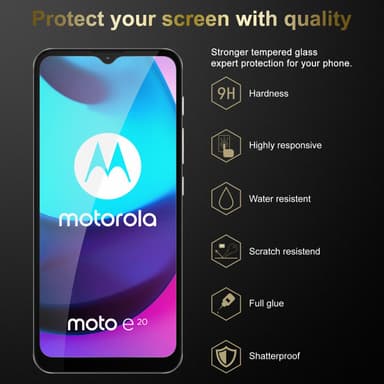 Motorola MOTO E20 / E30 / E40 3x Näytönsuoja Karkaistu