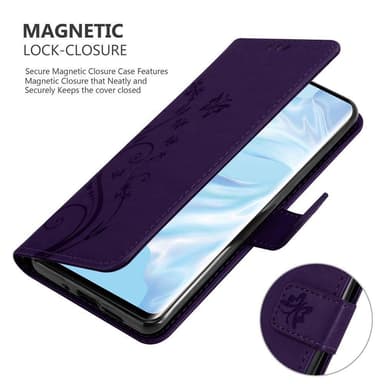 Huawei P30 PRO Suojakuori Lompakkokotelo (Violetti)
