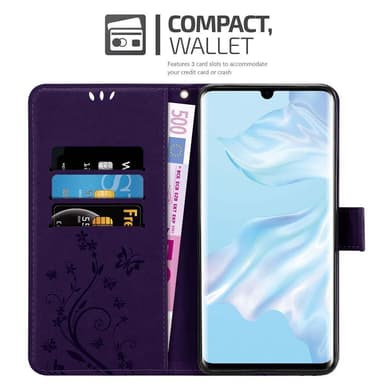 Huawei P30 PRO Suojakuori Lompakkokotelo (Violetti)