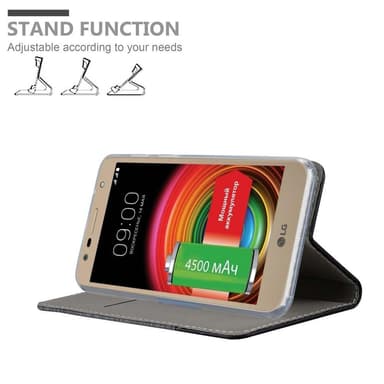LG X POWER 2 Suojakuori Lompakkokotelo (harmaa)