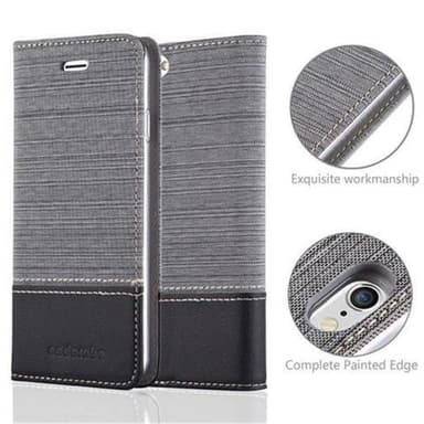 iPhone 6 / 6S Suojakuori Lompakkokotelo (harmaa)