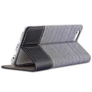 iPhone 6 / 6S Suojakuori Lompakkokotelo (harmaa)