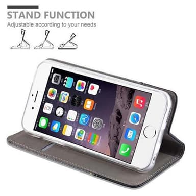 iPhone 6 / 6S Suojakuori Lompakkokotelo (harmaa)