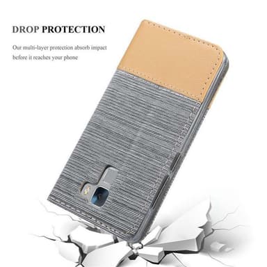 Honor 7 Suojakuori Lompakkokotelo (harmaa)